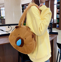 Sac d'école Capybara Animal personnalisable de personnage de dessin animé en peluche de jouet décoratif de vente chaude transfrontalière