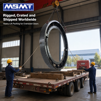 Engrenage à double couronne fendu sur mesure pour broyeur à boulets de ciment et four rotatif, en acier allié moulé, grand module, pièces OEM/ODM