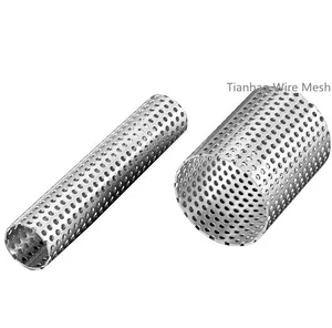 Perforated Pipe Stainless Steel Welded Perforated Round Tube Exhaust Pipe Filter Element
