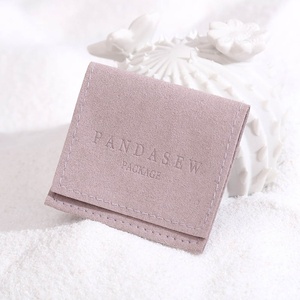 PandaSew - Bolsa de Microfibra para Joyería, Color Morado Claro, con Logotipo Personalizado, para Guardar Aretes, Anillos y Collares - Product Image 6