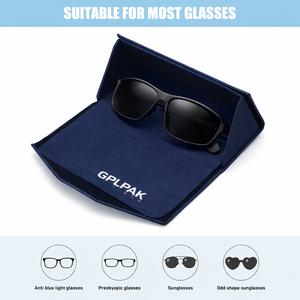 Estuche Plegable de Lujo para Gafas de Sol con Logotipo Personalizado al por Mayor, Caja de PU para Gafas, Estuche Triangular Plegable para Lentes - Product Image 2
