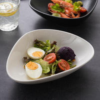 Bol en céramique triangulaire créatif, bol à salade de fruits, assiette à dîner effet sable, vaisselle, assiette inspirée du style japonais