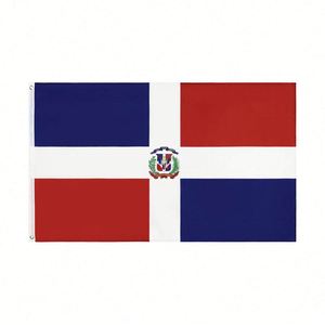 Drapeau de la République Dominicaine 3x5 pieds, imprimé numériquement avec logo personnalisé, en gros, prêt à être expédié - Product Image 1