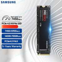 Samsungs 990 PRO SSD 1TB 2TB NVMe M.2 2280 PCIe 4.0 Hard Drive NVMe Solid State Drive konsol untuk Laptop/PC/Game
