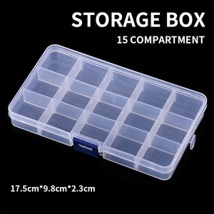 NEWUP Boîtes <span class=keywords><strong>de</strong></span> <span class=keywords><strong>rangement</strong></span> en plastique rigide 15 compartiments <span class=keywords><strong>pour</strong></span> leurres <span class=keywords><strong>de</strong></span> pêche en rivière, ruisseau, lac et océan - Product Image 3