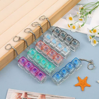 9-grid Cat-paw-shaped PLA Keycaps Emit Light; Stress-relief Accessories Keychains-3D Toy Zhiwan-018 Soft PLA Keys for Toys