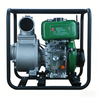 Bomba de Agua Centrífuga Portátil Pequeña de Diésel con Baja Presión, Flujo de 65m/h, 5.5HP, para Riego Agrícola