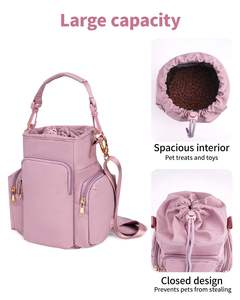 Free sample <b>Dog</b> Treat <b>Pouch</b> No Spill Clasp Custom Leather <b>Dog</b> Poop Dispenser Holder Treat Bag <b>Pouch</b> <b>Dog</b> Waste Bag Holder - Product Image 3