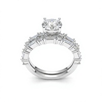 Anillo de Diamantes Múltiples para Mujer, Diamantes Cultivados en Laboratorio