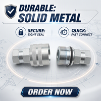 Coupleur rapide hydraulique fileté 1/2 pouce, connexion rapide haute pression pour machines mobiles CVV