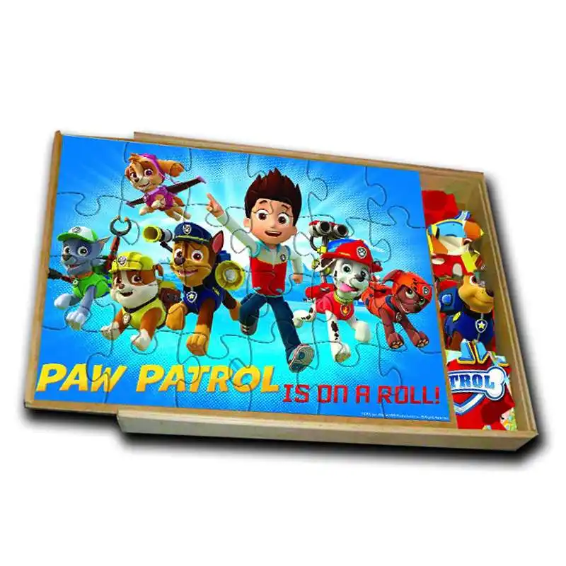 China manufacture Cartoon drawing Puzzles 4x24 pieces Puzzle box Jigsaw Puzzles for kids