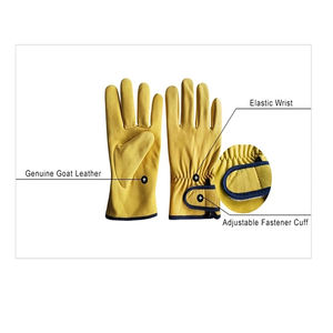 Guantes <span class=keywords><strong>de</strong></span> cuero <span class=keywords><strong>de</strong></span> cabra <span class=keywords><strong>para</strong></span> motocicleta, forro <span class=keywords><strong>de</strong></span> carreras <span class=keywords><strong>de</strong></span> grado AB, con gancho y bucle - Product Image 3