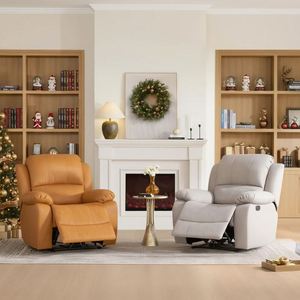Fauteuil inclinable en cuir véritable moderne et simple, fauteuil inclinable de haute qualité pour une seule personne, fauteuil inclinable électrique personnalisé - Product Image 5
