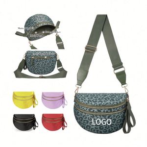 Bolso Bandolera de Nailon con Estampado de Leopardo, Moderno, Sublimado, Multifuncional, Espacioso, para Mujer - Product Image 1