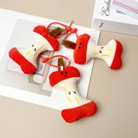 Porte-clés en peluche pomme mignon de qualité supérieure, jouet doux en forme de fruit avec poupées suspendues pour sacs, idéal pour les fêtes, unisexe, à partir de 14 ans
