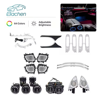 Kit d'éclairage d'ambiance pour voiture Mercedes Benz Classe C W206 X254 2022-2025 LED 64 couleurs, amélioration de l'intérieur, décoration d'ambiance