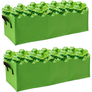 Bolsas de Cultivo de 15 Galones, Bolsas Rectangulares de 3 Compartimentos para Plantar <span class=keywords><strong>en</strong></span> Elevación, Macetas de Tela No Tejida Resistentes para Vegetales y Tomates - Product Image 4