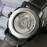 Montre homme automatique mécanique de grande taille en acier inoxydable 316L, personnalisable, faible MOQ, GMT, double fuseau horaire, luminescente C3, pour plongée, en vente