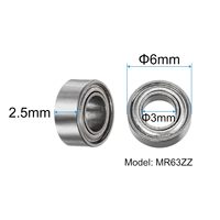 Mini compresseur d'air avec roulement MR63ZZ 3x6x2.5mm, roulements à billes miniatures à gorge profonde de haute précision 630ZZ pour voitures RC et petits jouets