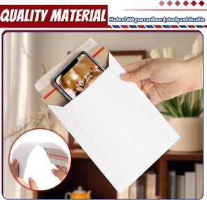 Sobres y Bolsas Blancos Resistentes de la Marca Mailer, Papel Kraft Ecológico, Sobres Duraderos para Envíos y Documentos - Product Image 5