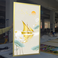 Peinture suspendue lumineuse LED personnalisée cadre en aluminium boîte à lumière affiche écran d'affichage pour bar maison décoration murale