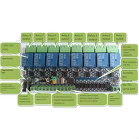Module relais Modbus RTU 8 canaux 12V avec sortie d'entrée RS485 pour automatisation industrielle et systèmes domestiques