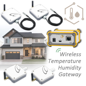 Easy Install Multipoint RF Wireless Temp Humidity Monitoring System Remote Placement Sensor Gateway Kit - Product Image 1