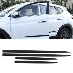 4 Piezas de Molduras Laterales para Carrocería de Automóvil, Tiras Anticolisión de ABS, Molduras Laterales Universales para Puertas, Tiras Antirrayaduras - Product Image 3
