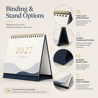 Fournisseur d'impression 2027 – Nouveau calendrier de bureau personnalisé et économique pour la planification hebdomadaire – Impression de mémos de bureau sur mesure