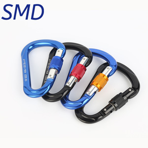 Mosquetón de aluminio SMD de 24KN con cierre de seguridad para escalada y montañismo, uso en exteriores. - Product Image 1
