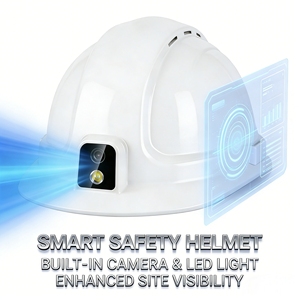 Cámara para Casco de Seguridad con Transmisión de Video en Vivo 4G, Soporte para Plataforma en la Nube, Grabación Antivibración, Multi-red para Construcción - Product Image 1