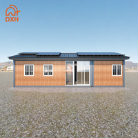 Maisons préfabriquées modernes en conteneurs, fabriquées en Chine, avec panneaux solaires, maisons préfabriquées portables à bas prix, 2 chambres