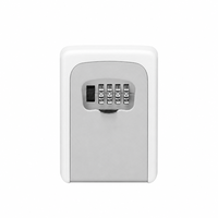 Boîte de rangement pour clés en métal à fixation murale extérieure avec serrure à combinaison à 4 chiffres, utilisation intérieure et extérieure, différentes couleurs disponibles