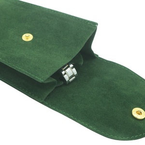 Pochette d'emballage pour bijoux en velours et cuir PU personnalisée avec logo, pochette en microfibre suédée pour la présentation de montres et de bijoux - Product Image 4