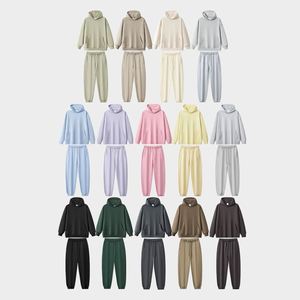 H5439 Sweat-shirts unisexes surdimensionnés de haute qualité, faible MOQ OEM, personnalisés, en coton mélangé 400 g/m², doublure en molleton français, sweat-shirts pour hommes - Product Image 6