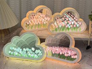 Lampe de nuit LED DIY en forme de tulipe, prix d'usine, lumière de nuit colorée en forme de nuage, miroir de tulipe, lumière de nuit pour la Saint-Valentin, cadeau de chambre à coucher, bureau - Product Image 6