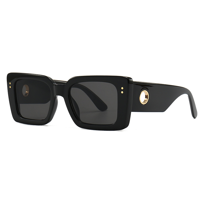 Occhiali Da Sole Oversize NYS Eyewear - Stile Vintage Quadrato, Lenti Rosa/Blu Sfumate, Montatura Rosa E Blu, UV400