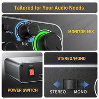 MAONO PS22 Interfaces de Audio Profesionales, Mezcladoras, Tarjeta de Sonido Externa, Software de Enrutamiento, Grabación, Podcasting, Producción Musical