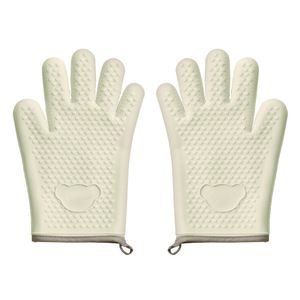 Silicone Kitchen Gloves 20cm Heat Insulating Oven Mitts Non Slip For Cooking Baking Steaming Microwave Use - Product Image 4