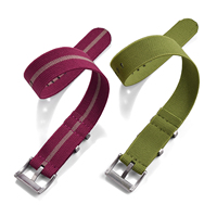 JUELONG Fallschirm-Stretch-Nylon-Uhrenarmbänder 18mm 19mm 20mm 21mm 22mm in Verschiedenen Größen und Farben – Elastisches Nylon-Uhrenband