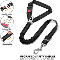 Ceinture de sécurité 2-en-1 pour chien, laisse de voiture réglable, laisse élastique pour animaux de compagnie, attache de sécurité pour voyage, fixe au repose-tête, robuste, en nylon OEM