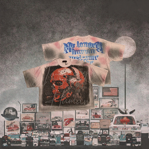 เสื้อยืดผู้ชาย Rare Peace High Street 280 กรัม ระบายอากาศได้ดี ทรงโอเวอร์ไซส์ วินเทจ ประดับคริสตัล 100% ผ้าฝ้ายถักลายตัวอักษร - Product Image 3