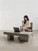 Table basse en acier inoxydable, design minimaliste rectangulaire, finition mate brossée de qualité supérieure, personnalisable, design de créateur
