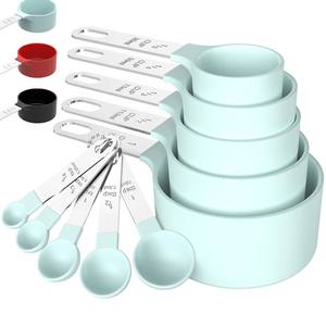 Juego de tazas medidoras y cucharas de cocina de plástico de 10 piezas para mediciones precisas - Product Image 5