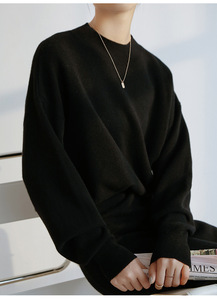 <span class=keywords><strong>Pull</strong></span> en <span class=keywords><strong>cachemire</strong></span> 100% personnalisé à col rond pour <span class=keywords><strong>femme</strong></span>, coupe ample et tendance - Product Image 6