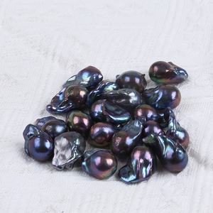 Bán Buôn 15-20Mm Màu Đen Nước Ngọt Baroque Lỏng Ngọc Trai Hạt Trang Sức Nuôi Cấy Ngọc Trai Giá - Product Image 1