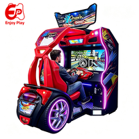 Simulateur de conduite de véhicule commercial, machine d'arcade 42 pouces, monoplace, éclairage LED, caméra, à monnayeur, pour centre commercial, direct usine