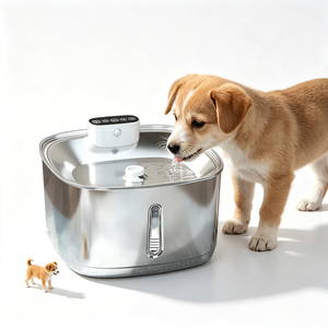Non Toxic Stainless Steel <b>Pet</b> Water Dispenser Portable Placement Silent <b>Running</b> <b>Pet</b> Fountain - Product Image 1