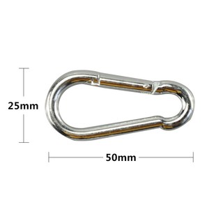 Mousqueton de fixation en forme de gourde en métal, capacité 300 kg, crochet extérieur pour bâche et filet pare-soleil - Product Image 2