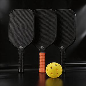 Kit de raquettes de pickleball en fibre de carbone 3K de 16 mm avec sac, balles, surface texturée à haute rotation, raquette de tennis légère, en stock - Product Image 1